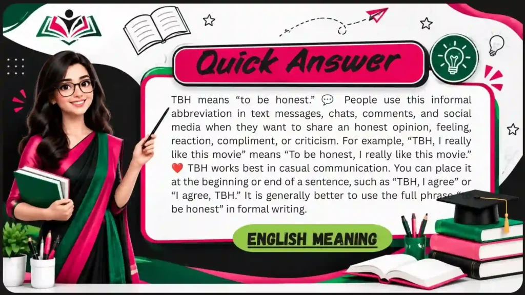 What Does TBH Mean