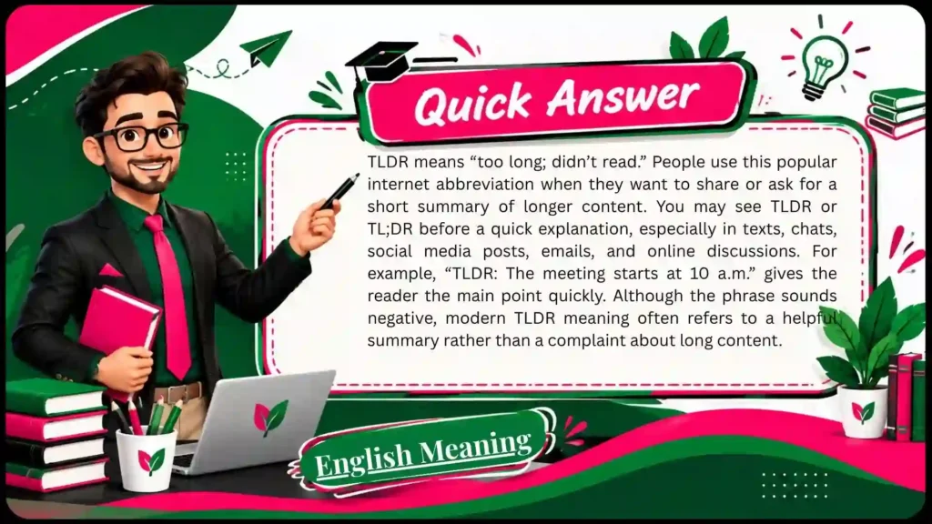 What Does TLDR Mean