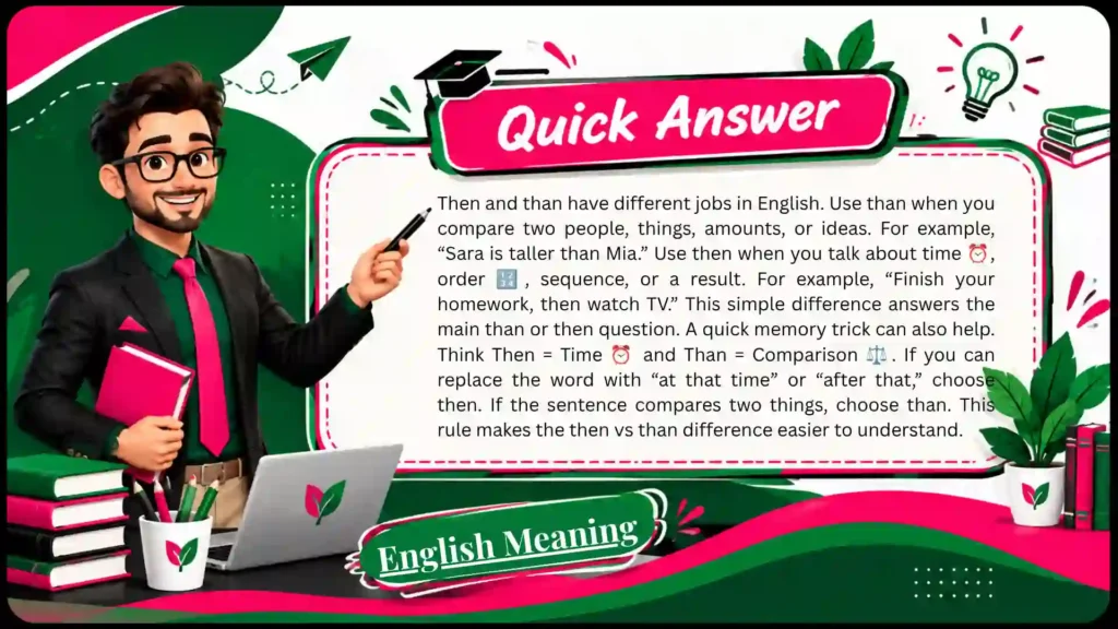What Does Then vs Than Mean