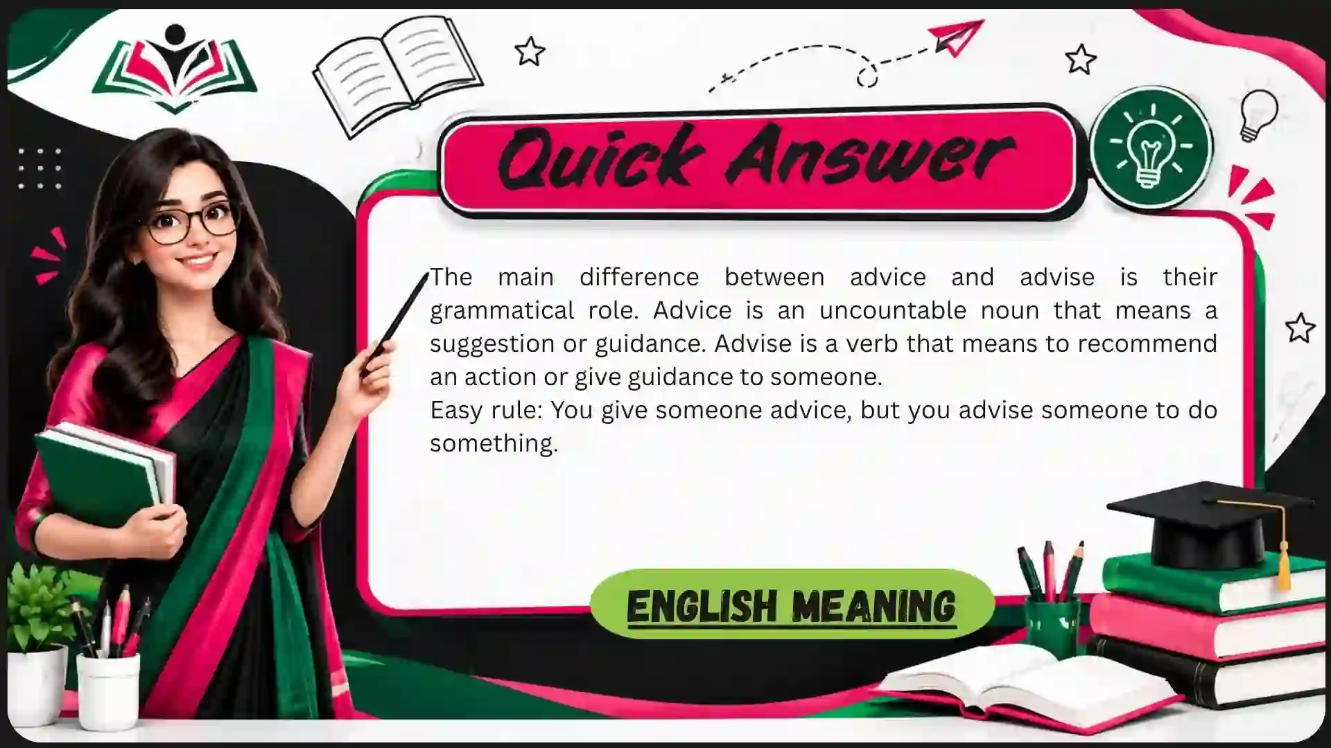 What Does “Advice vs Advise” Mean
