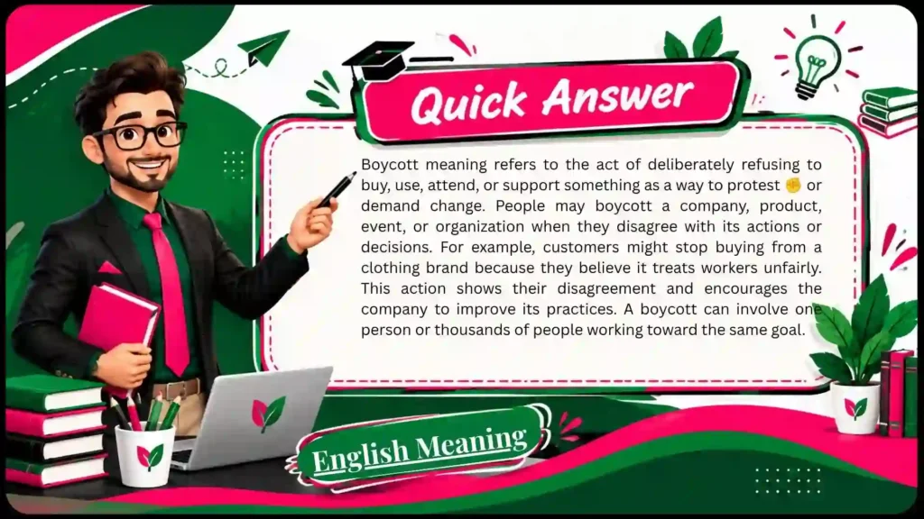 What Does Boycott Mean