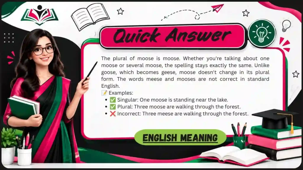 What Does “Plural of Moose” Mean